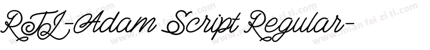 RTL-Adam Script Regular字体转换